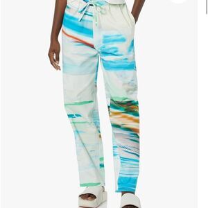 NWT rare/self Unisex's Pull-on Wide Leg Oversized Twill MultiColored Pant